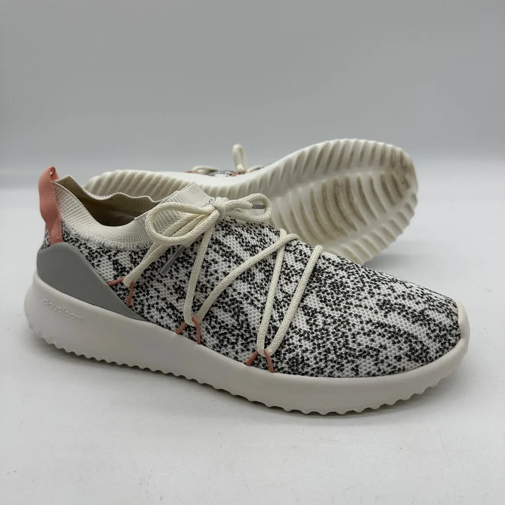 Adidas F34533 Womens Size 11 Shoes Ultimamotion Cloudfoam White/GRY/Pink Sneaker